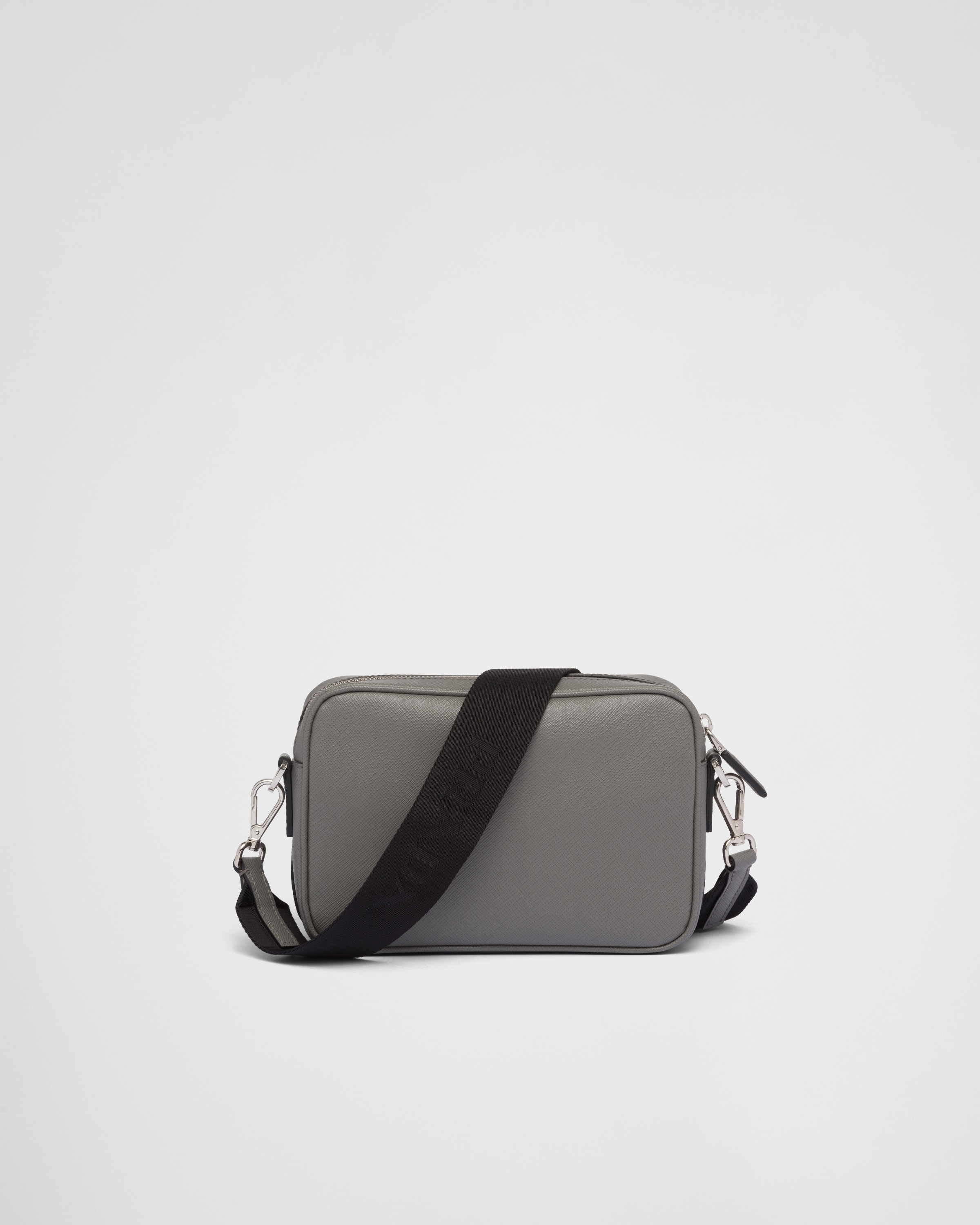 ライトグレー サフィアーノレザー ショルダーバッグ | PRADA