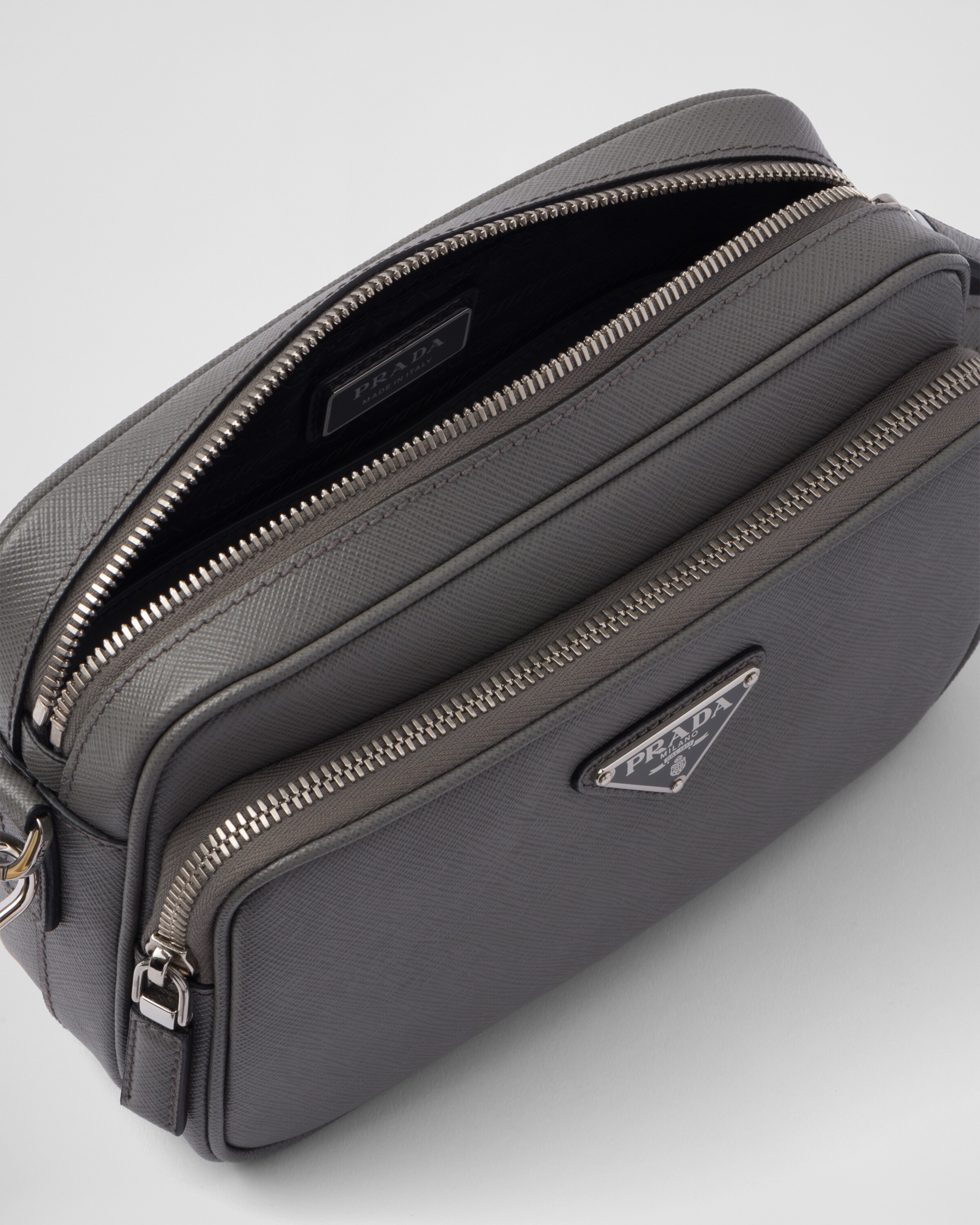 Prada men's saffiano leather shoulder bag outlet