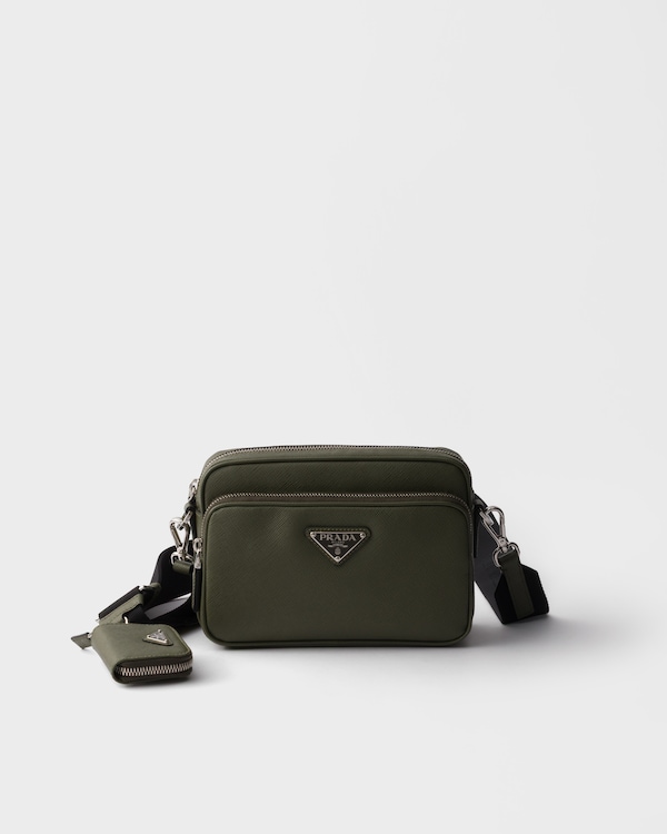Saffiano leather shoulder bag - Loden Saffiano leather shoulder bag - Loden