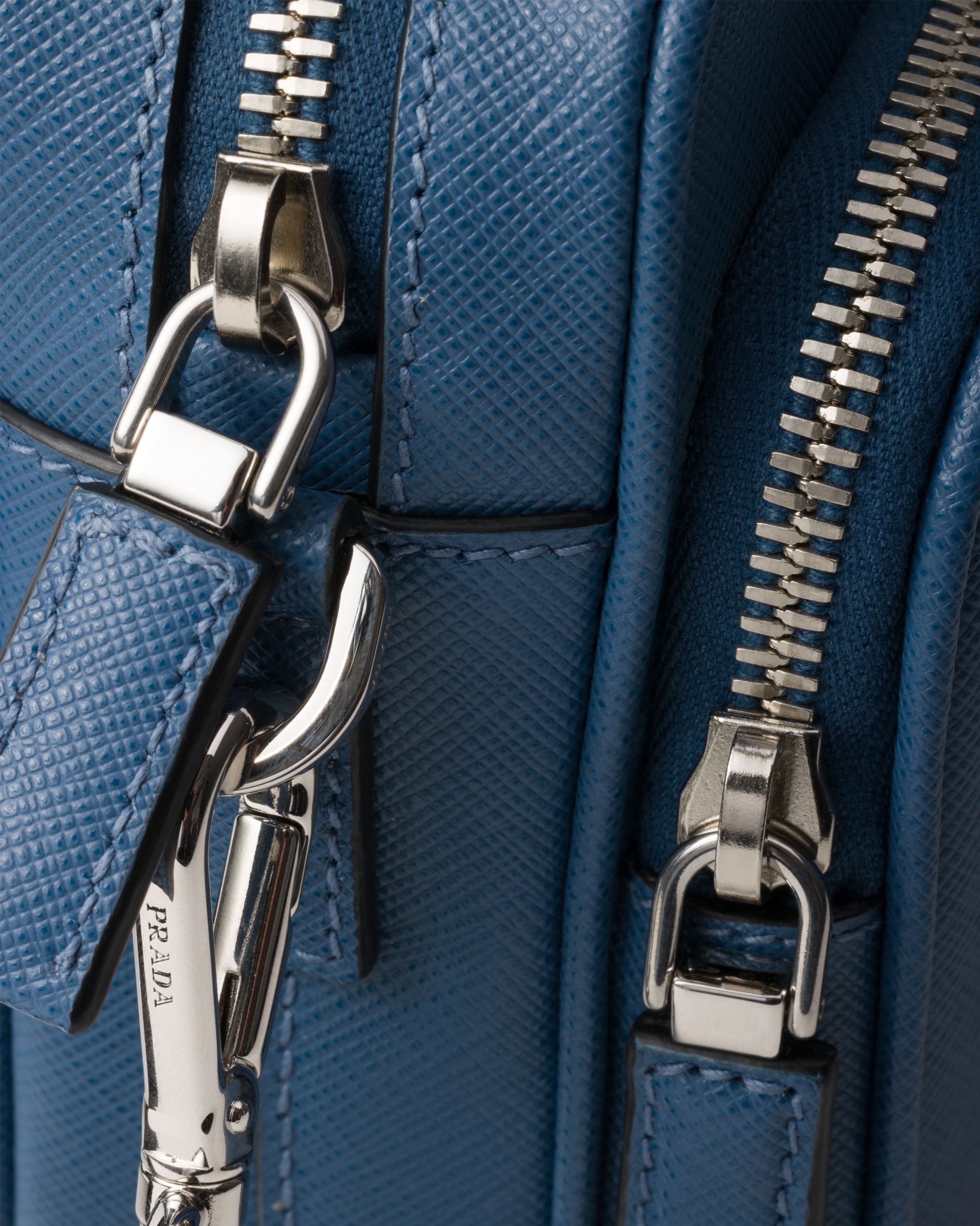 Prada blue leather shoulder bag hot sale