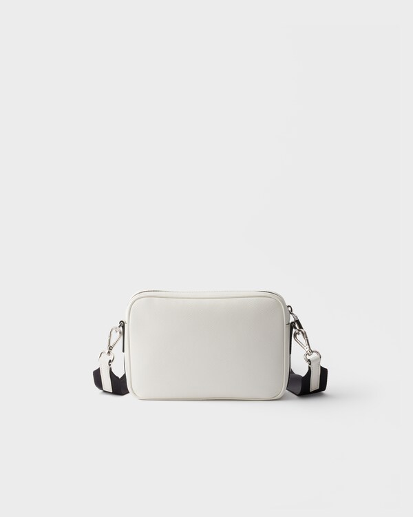 Saffiano leather shoulder bag - White Saffiano leather shoulder bag - White