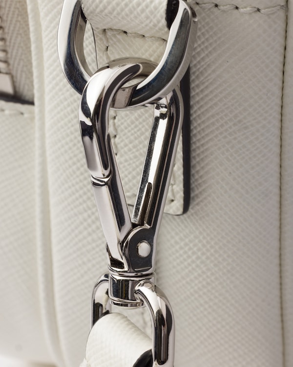 Saffiano leather shoulder bag - White Saffiano leather shoulder bag - White