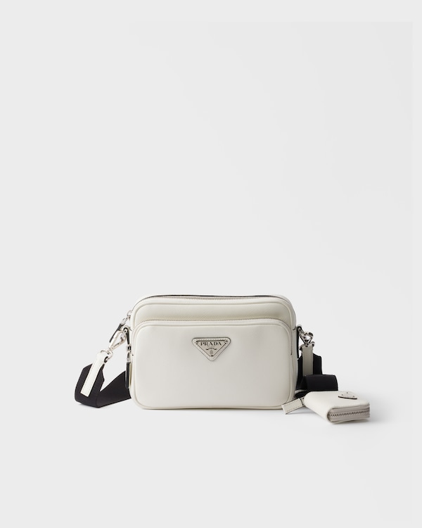 Saffiano leather shoulder bag - White Saffiano leather shoulder bag - White