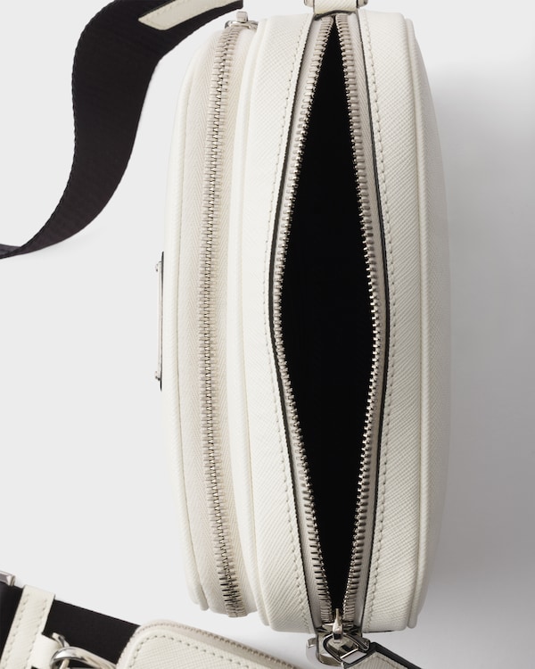 Saffiano leather shoulder bag - White Saffiano leather shoulder bag - White