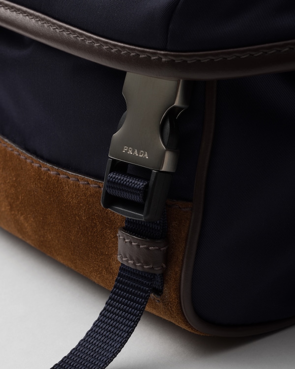 Small Re-Nylon and leather shoulder bag Small Re-Nylon and leather shoulder bag