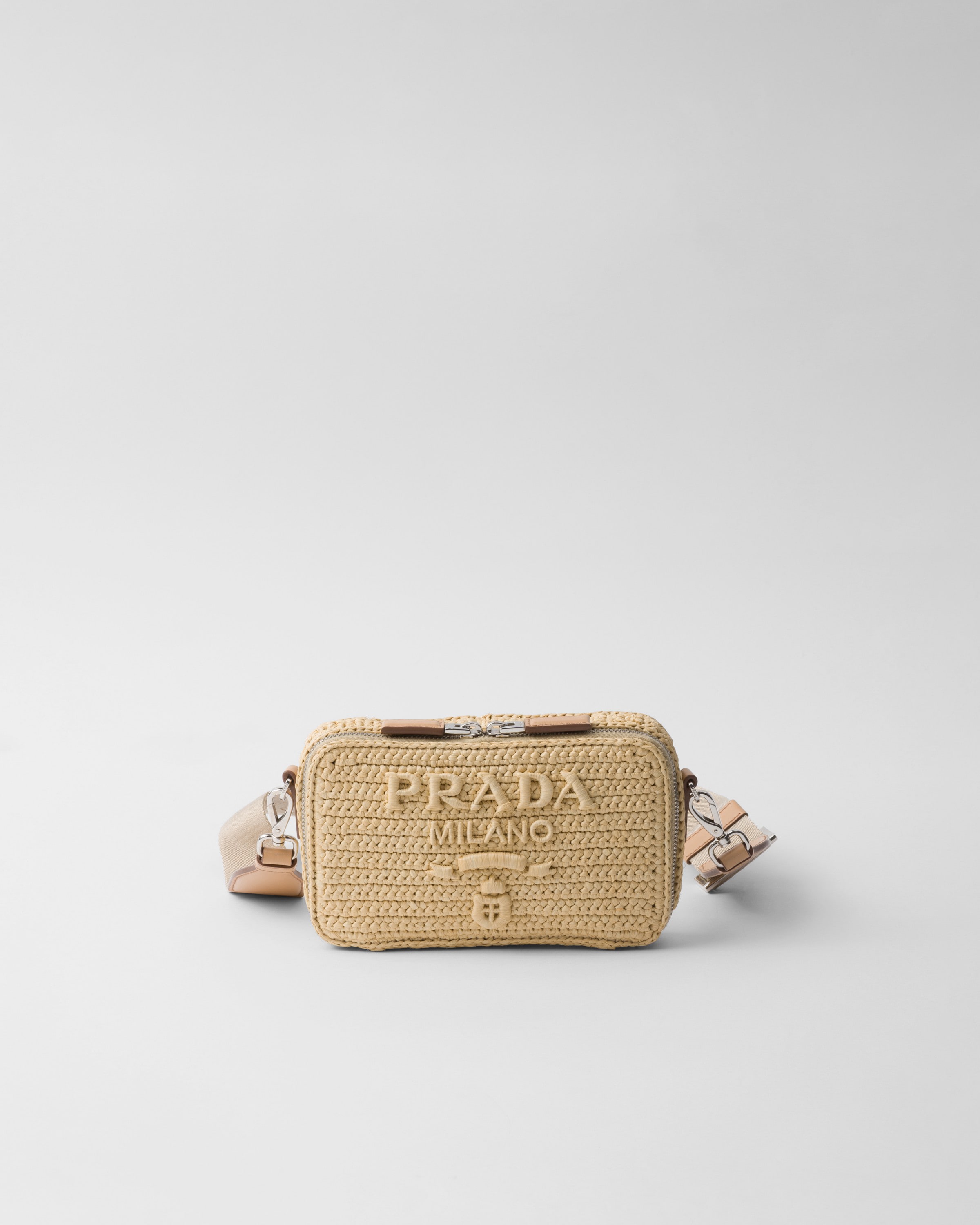 Bolso Prada Brique De Croché, Hombre, Natural