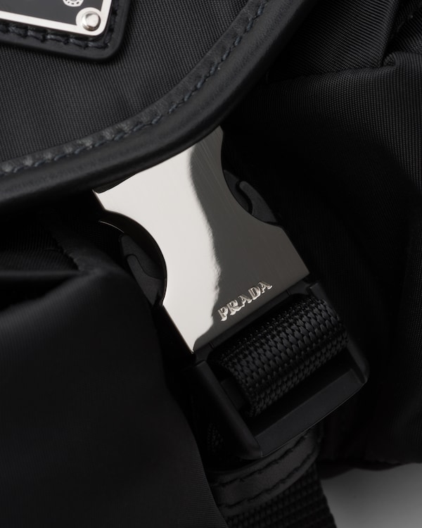 Re-Nylon and leather shoulder bag Re-Nylon and leather shoulder bag