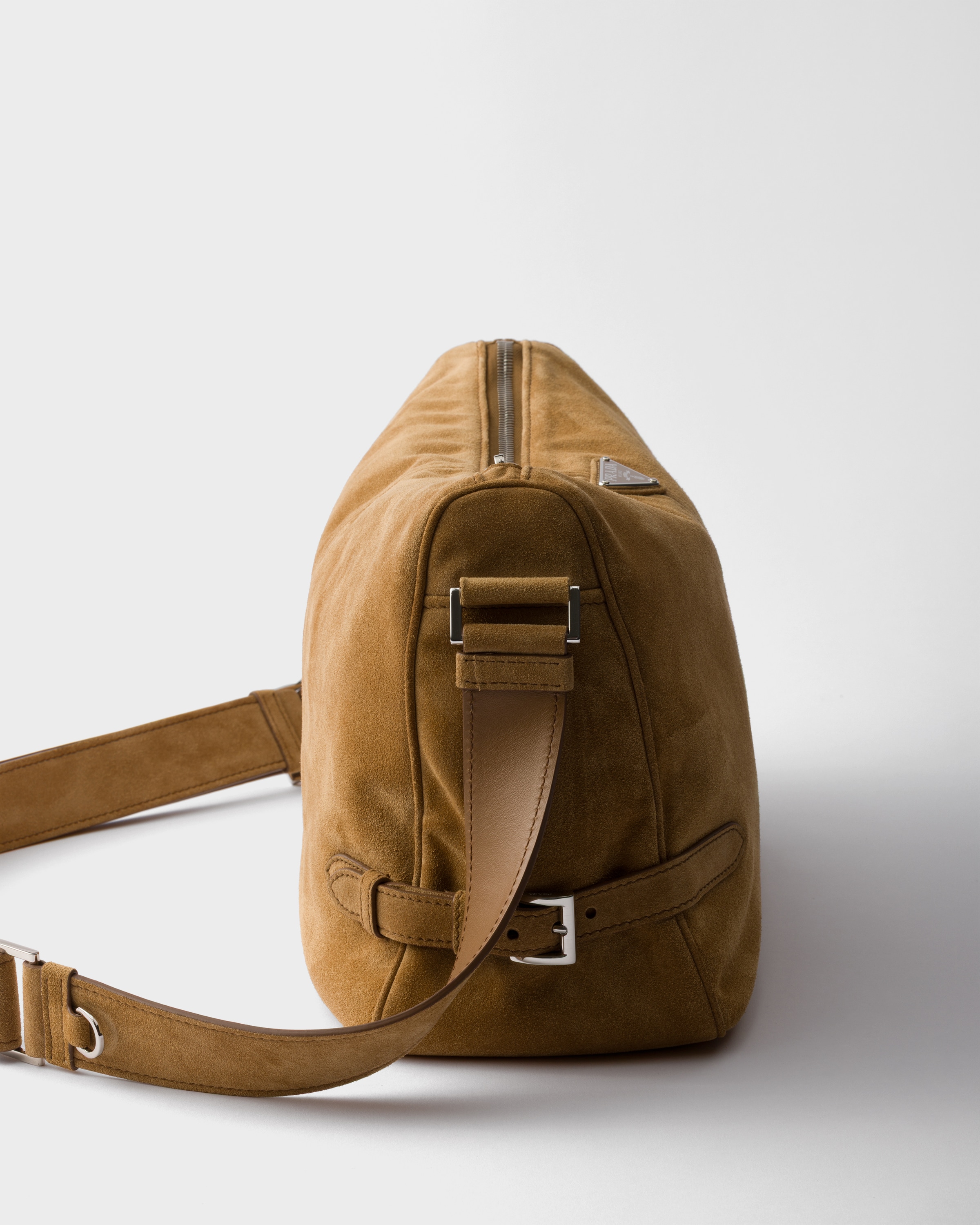 Cinnamon Suede shoulder bag | PRADA