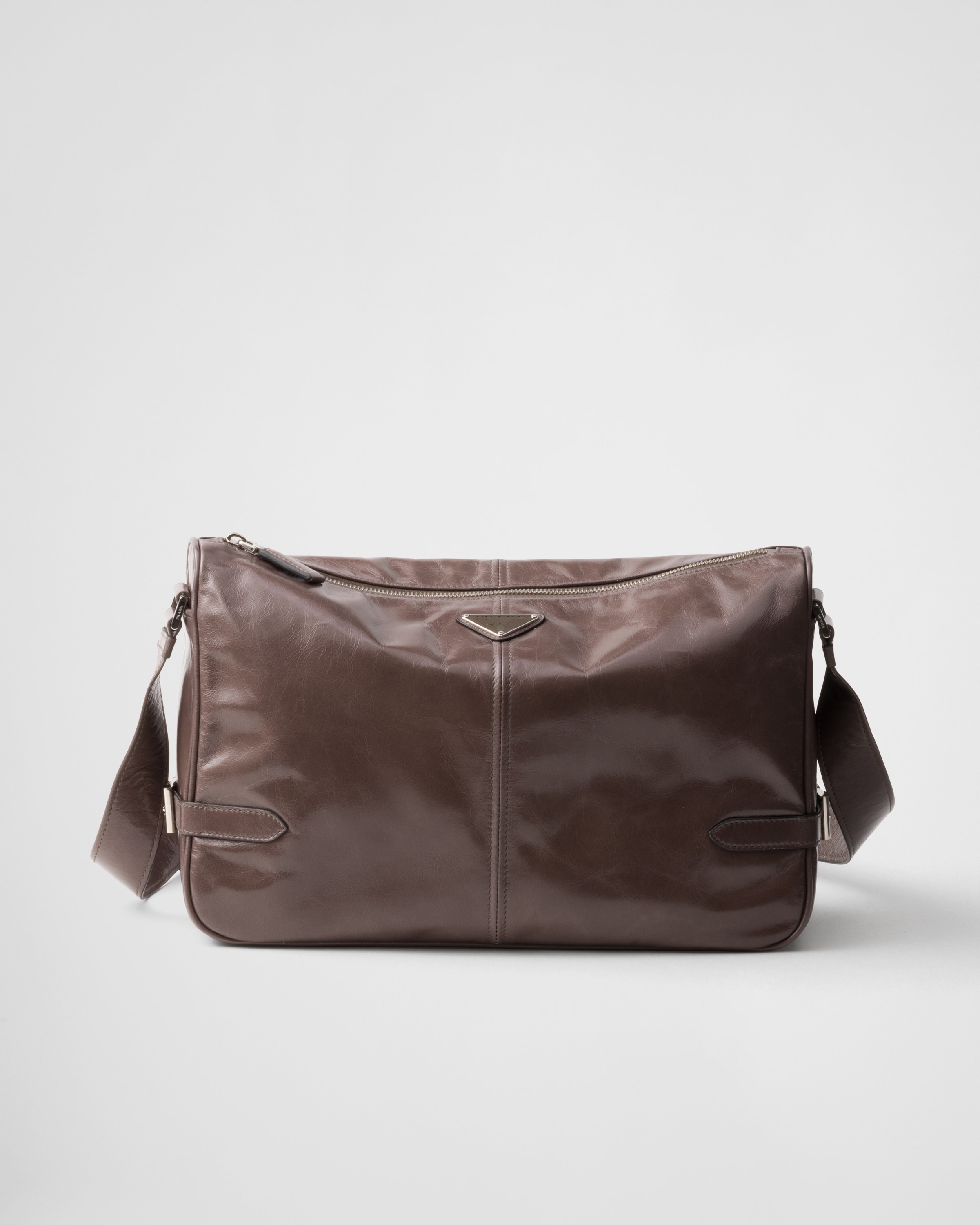 Bamboo/cork Beige Leather Shoulder Bag | PRADA