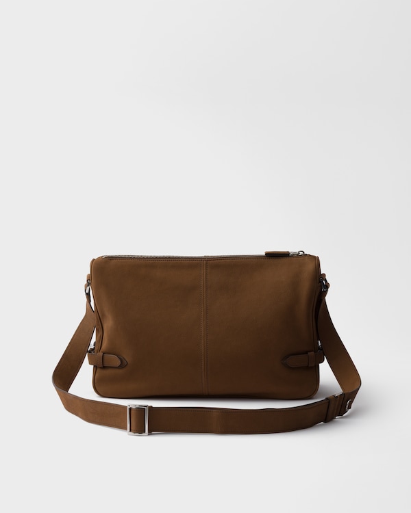 Nubuck leather shoulder bag - Cocoa Brown Nubuck leather shoulder bag - Cocoa Brown