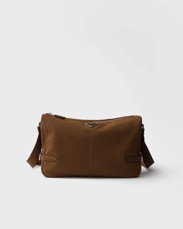 Nubuck leather shoulder bag - Cocoa Brown Nubuck leather shoulder bag - Cocoa Brown
