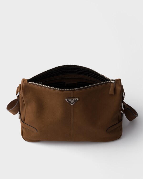 Nubuck leather shoulder bag - Cocoa Brown Nubuck leather shoulder bag - Cocoa Brown