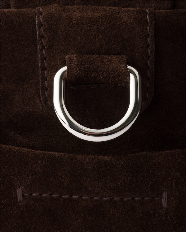 Borsa a tracolla in pelle scamosciata Borsa a tracolla in pelle scamosciata