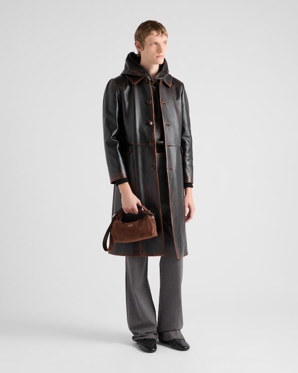 Borsa a tracolla in pelle scamosciata Borsa a tracolla in pelle scamosciata