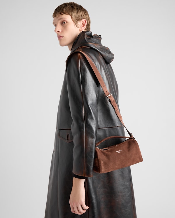 Borsa a tracolla in pelle scamosciata Borsa a tracolla in pelle scamosciata