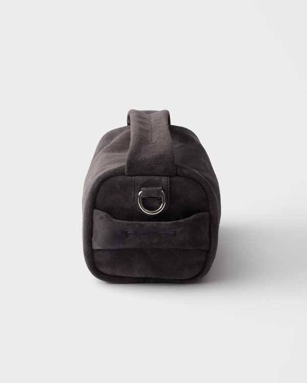 Suede leather shoulder bag - Anthracite Gray Suede leather shoulder bag - Anthracite Gray