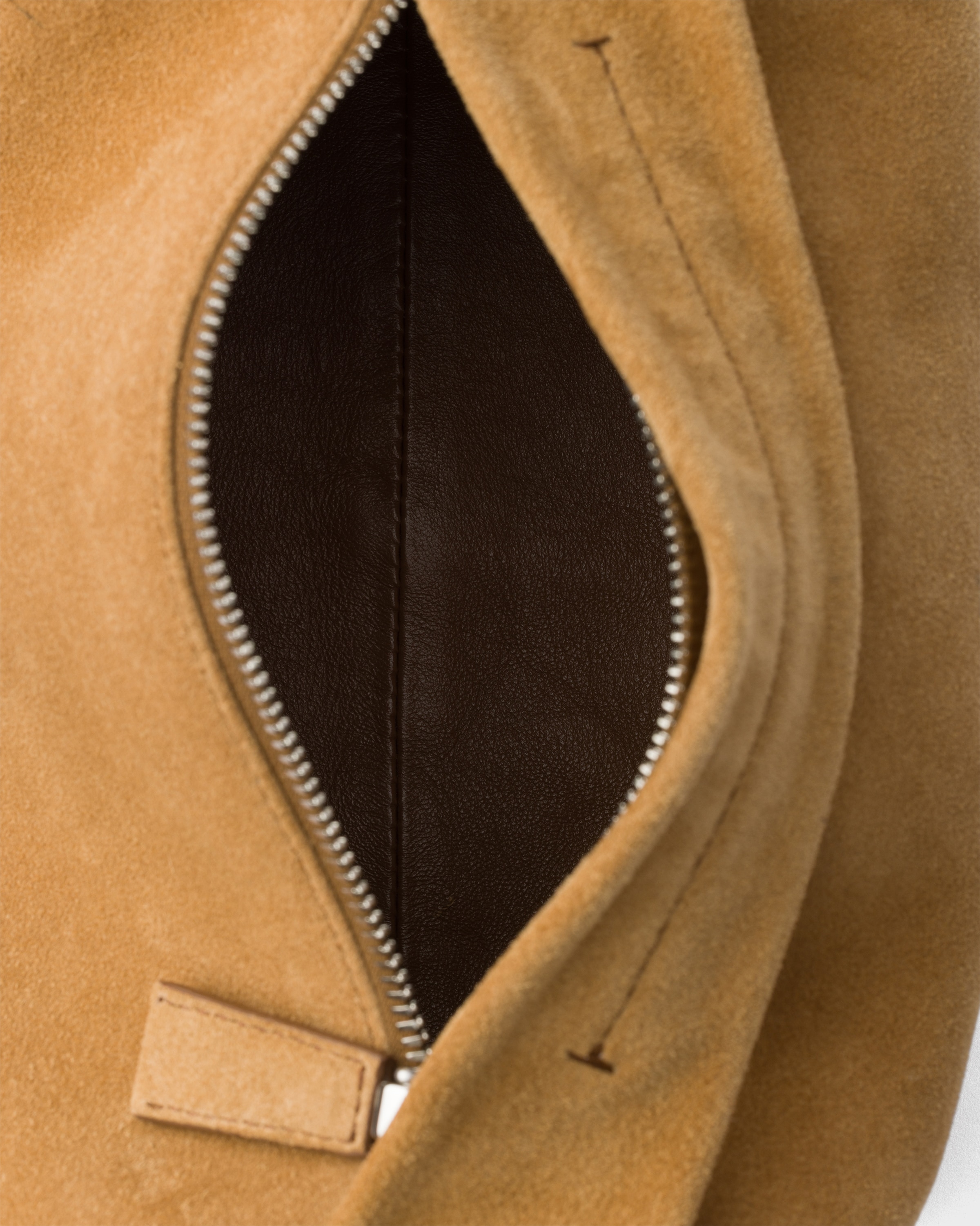Suede leather shoulder bag