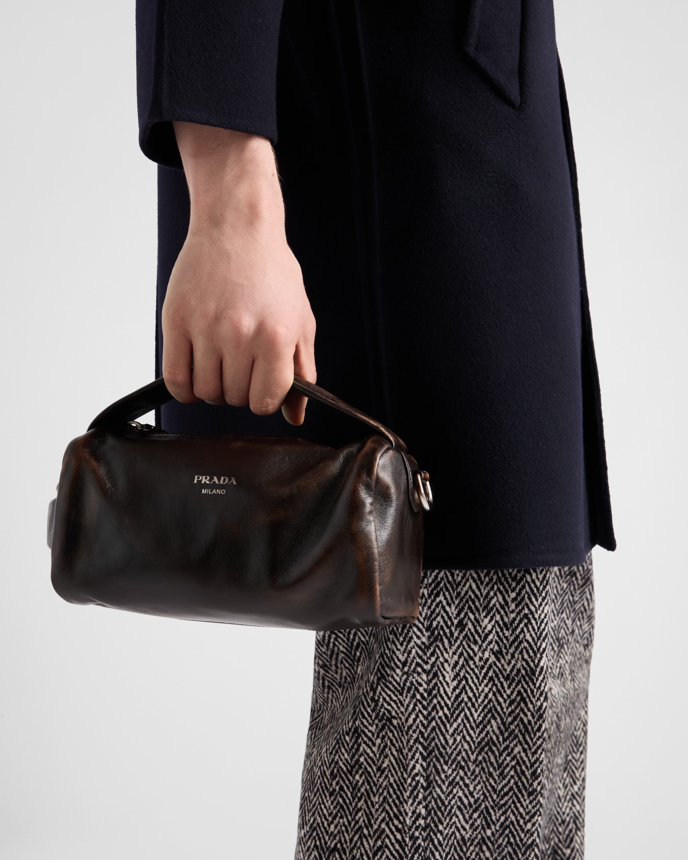 PRADA プラダ ナッパレザー ショルダーバッグ 2VH188 Dark Brown Nappa Leather Shoulder Bag | PRADA