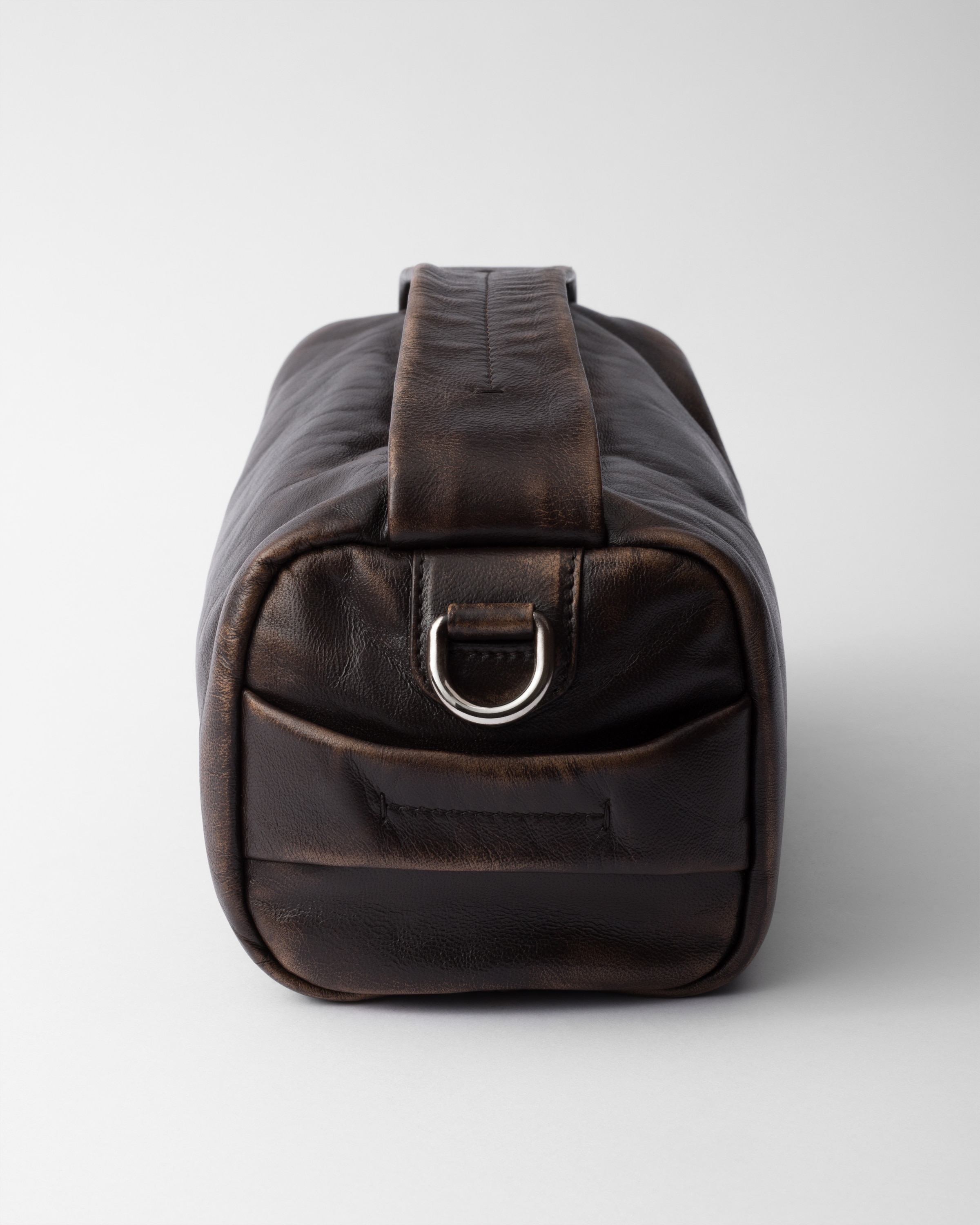 Dark Brown Nappa Leather Shoulder Bag | PRADA