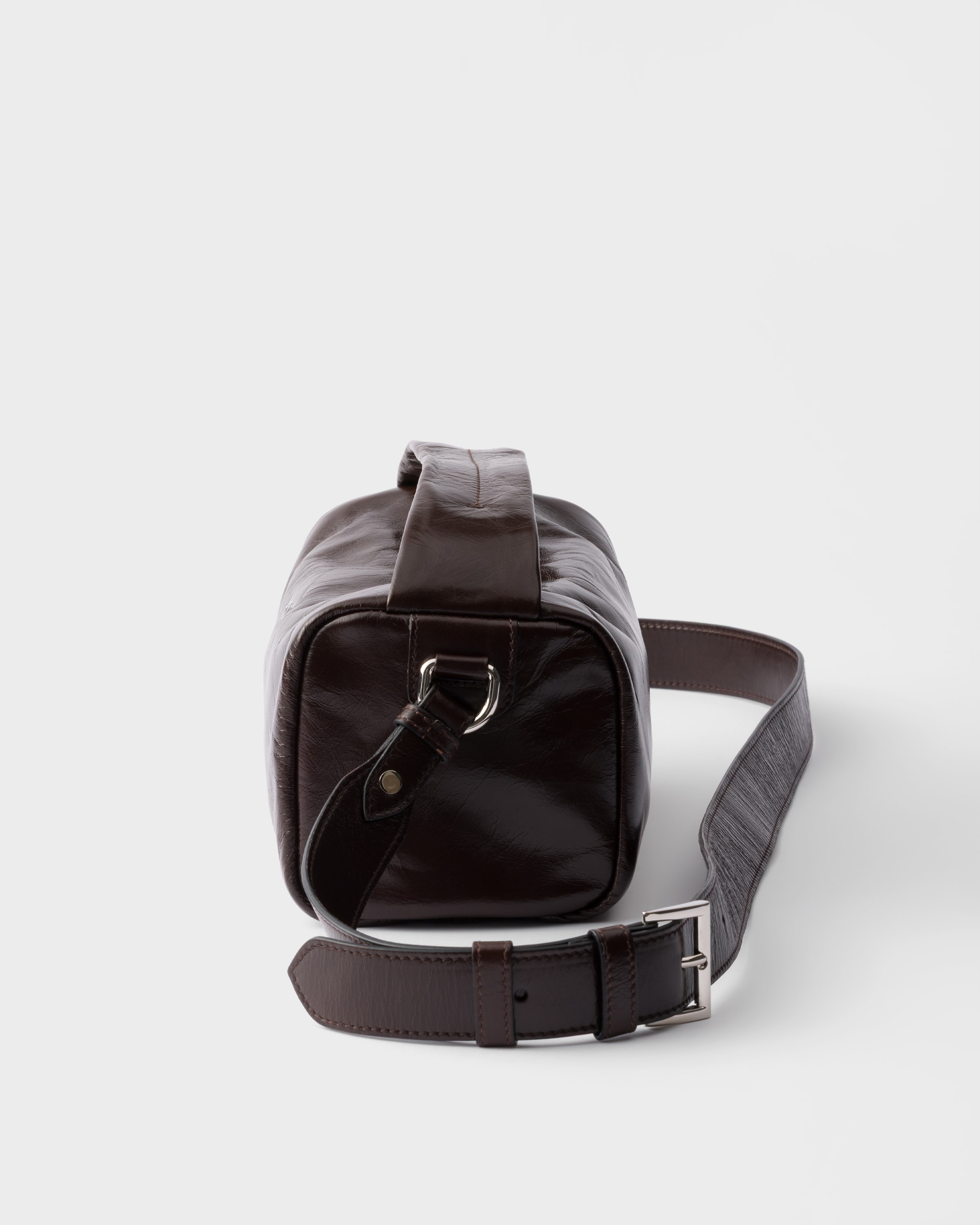 ダークブラウン レザー ショルダーバッグ | PRADA