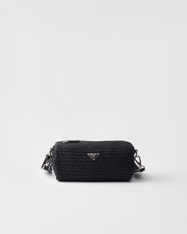 ブラック スモール サフィアーノレザー ポーチ | PRADA
