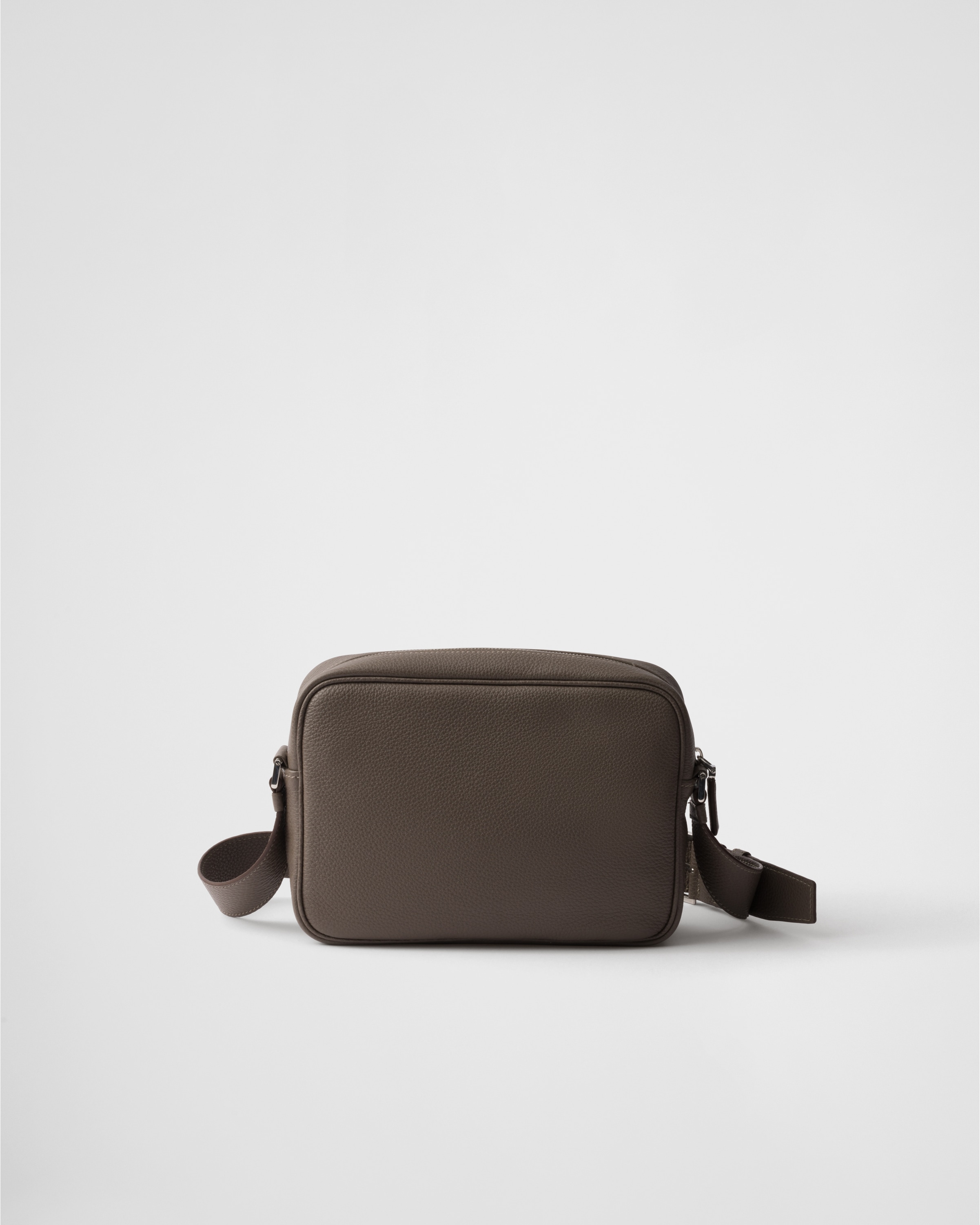 注目の新作☆直営店 PRADA レザー ショルダーバッグ 2VH189 グレーブラウン レザー ショルダーバッグ | PRADA