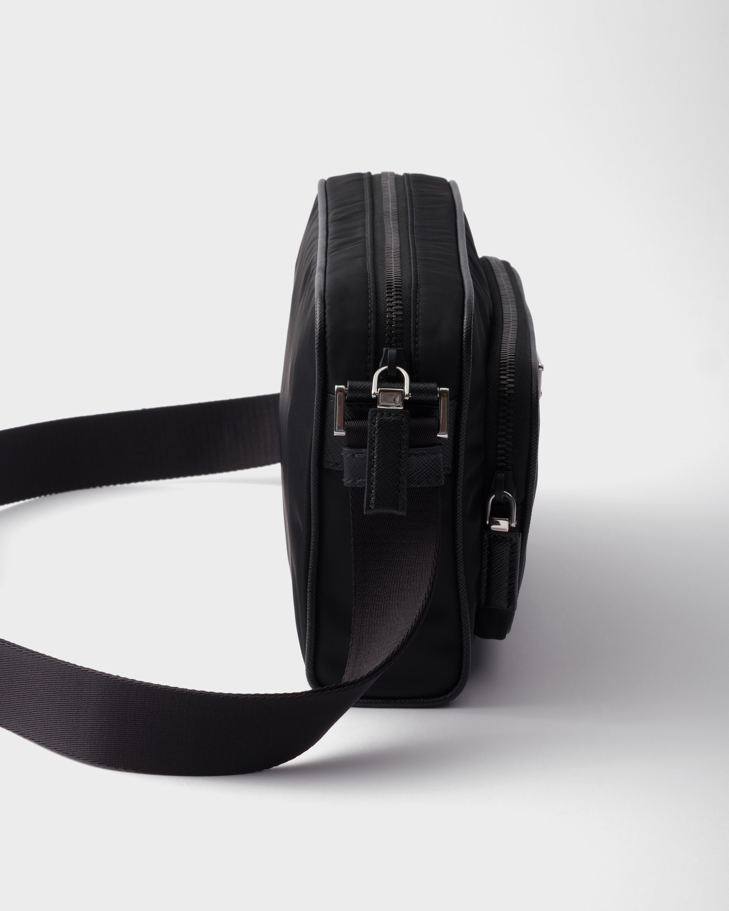 【PRADA】 スモール RE レザー ショルダーバッグ 2VH190VOOO2DMH Black Small Re-Nylon and Saffiano leather shoulder bag | PRADA
