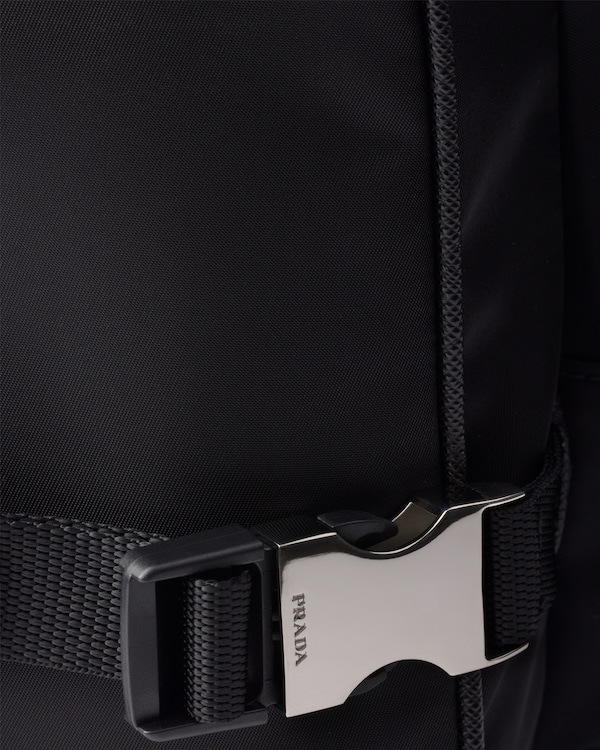 Large Re-Nylon and Saffiano leather shoulder bag - Black Large Re-Nylon and Saffiano leather shoulder bag - Black