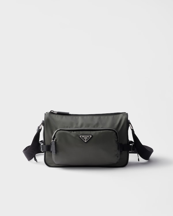 Bamboo/Cork beige Leather shoulder bag | PRADA