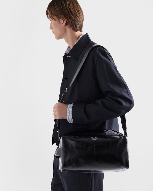 Sac à bandoulière en cuir - Noir Sac à bandoulière en cuir - Noir