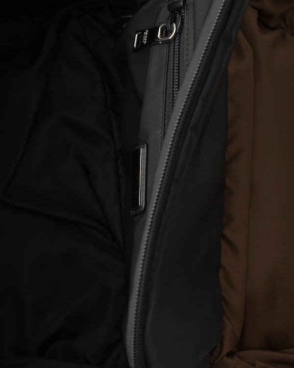 Re-Nylon and leather shoulder bag - Black/Burnt Re-Nylon and leather shoulder bag - Black/Burnt