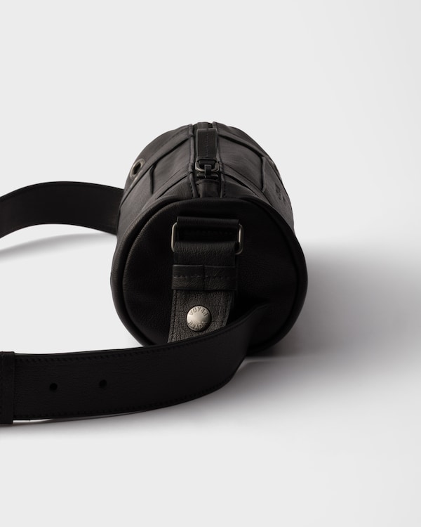 Sac à bandoulière en cuir - Noir Sac à bandoulière en cuir - Noir