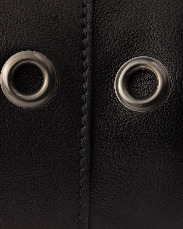 Sac à bandoulière en cuir - Noir Sac à bandoulière en cuir - Noir