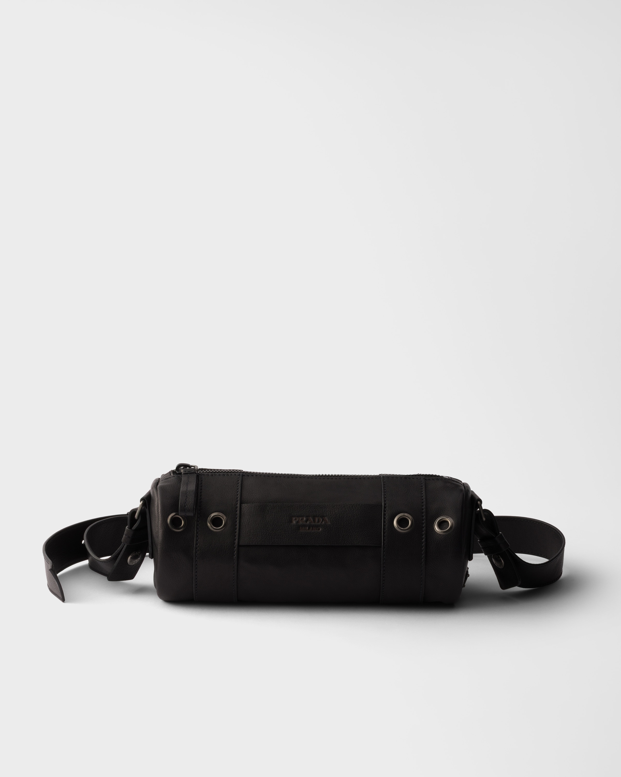 ブラック レザー ショルダーバッグ | PRADA