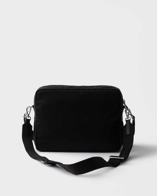 Re-Nylon and Saffiano leather shoulder bag - Black Re-Nylon and Saffiano leather shoulder bag - Black