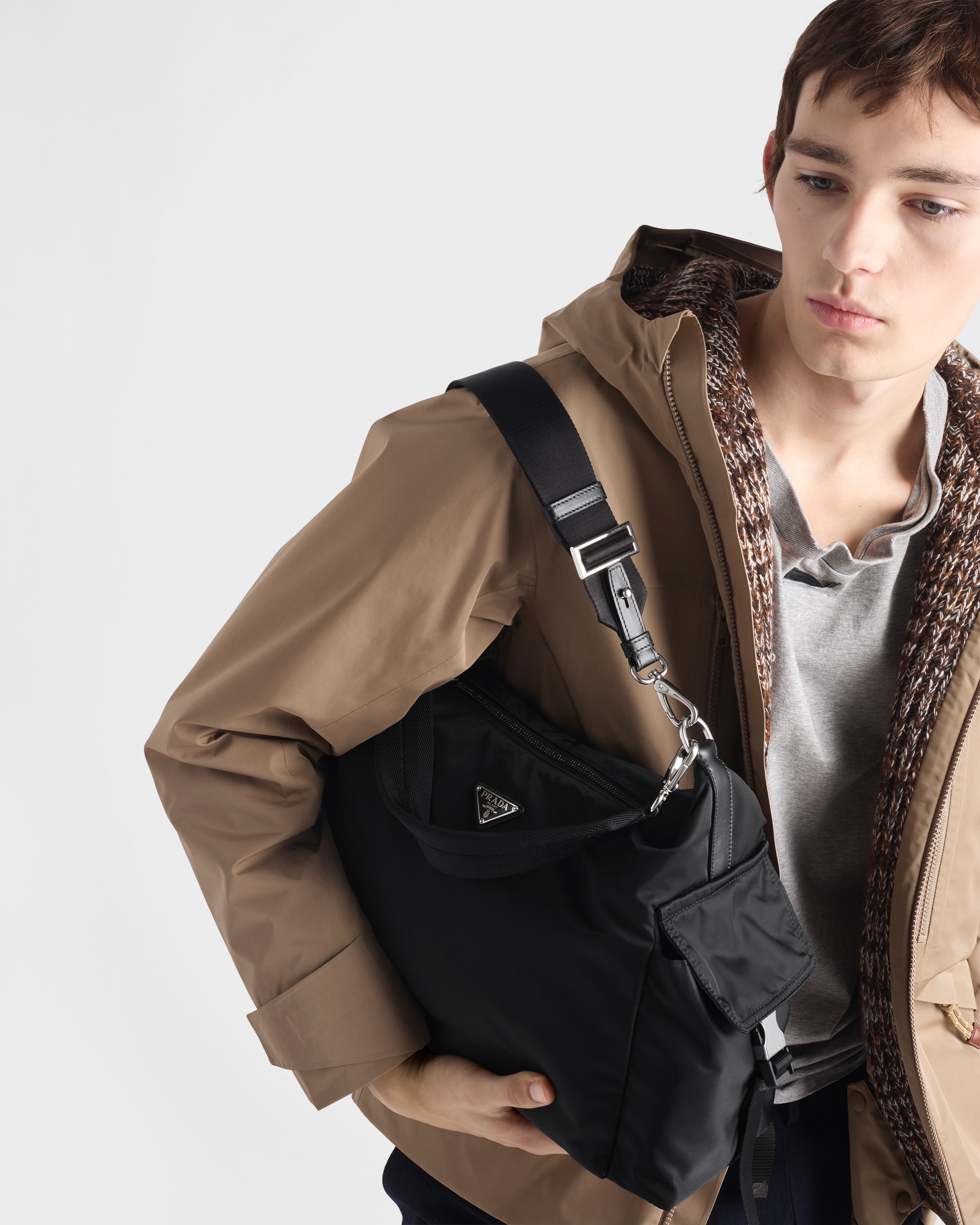 Prada Explore Re-Nylon and leather bag 