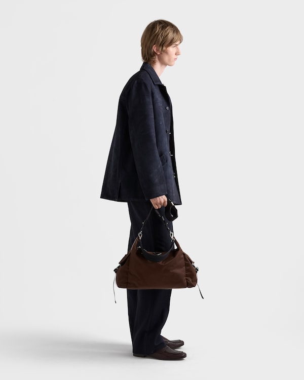 Prada Explore Re-Nylon and leather bag - Sienna Prada Explore Re-Nylon and leather bag - Sienna