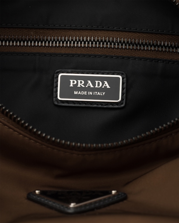 Prada Explore Re-Nylon and leather bag - Sienna Prada Explore Re-Nylon and leather bag - Sienna