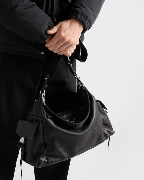 Prada Explore leather shoulder bag - Black Prada Explore leather shoulder bag - Black