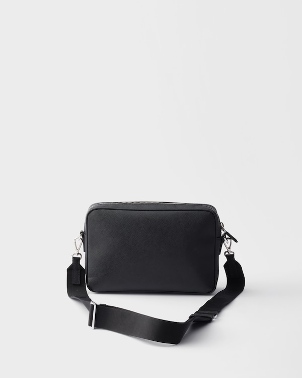 Saffiano leather shoulder bag - Black Saffiano leather shoulder bag - Black