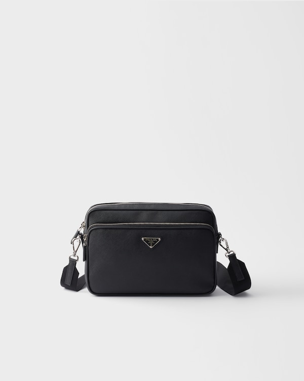 Saffiano leather shoulder bag - Black Saffiano leather shoulder bag - Black