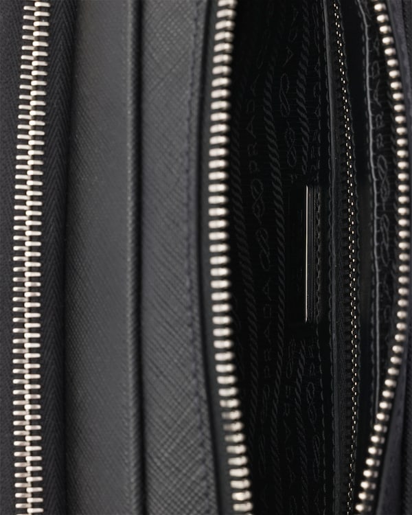 Saffiano leather shoulder bag - Black Saffiano leather shoulder bag - Black