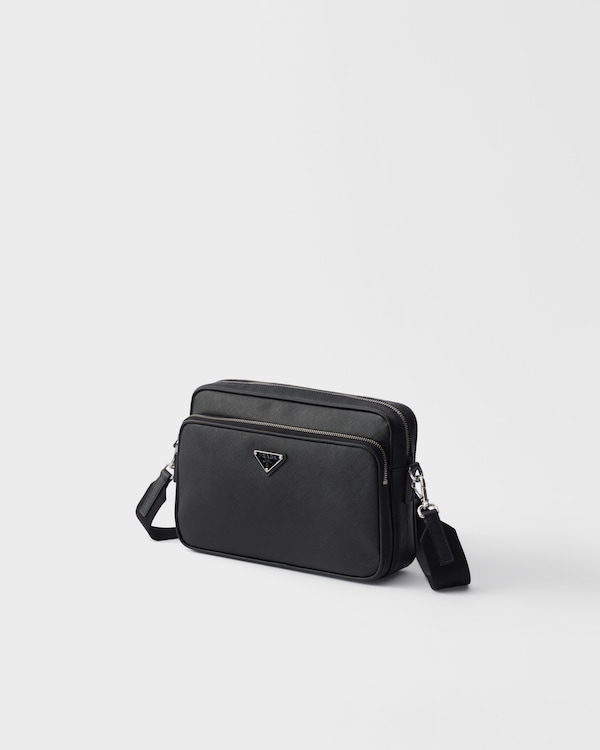 Saffiano leather shoulder bag - Black Saffiano leather shoulder bag - Black