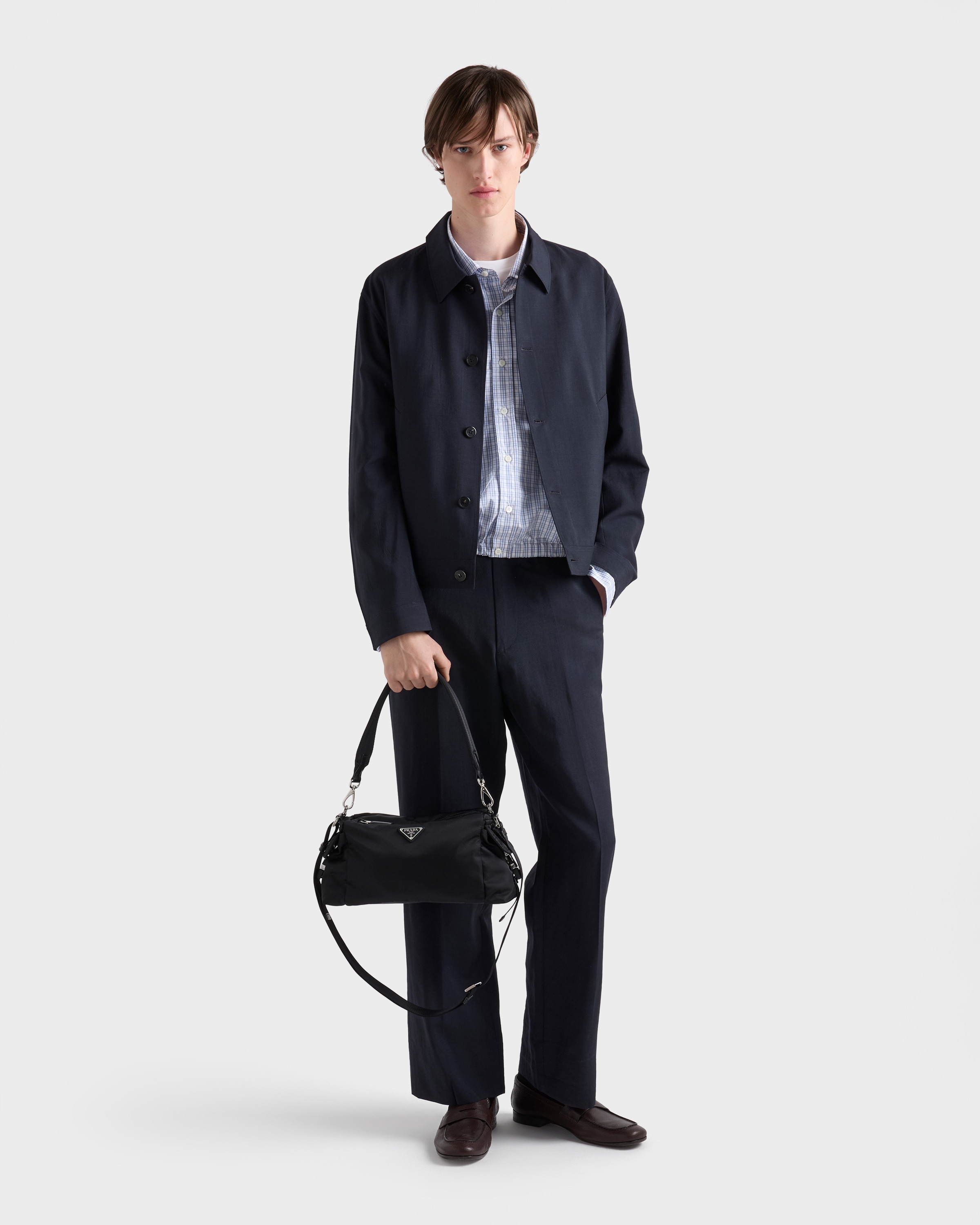 rerere　黒 プラダ エクスプローラ ラージ Re-Nylon xレザー バッグ | Matsuya Ginza