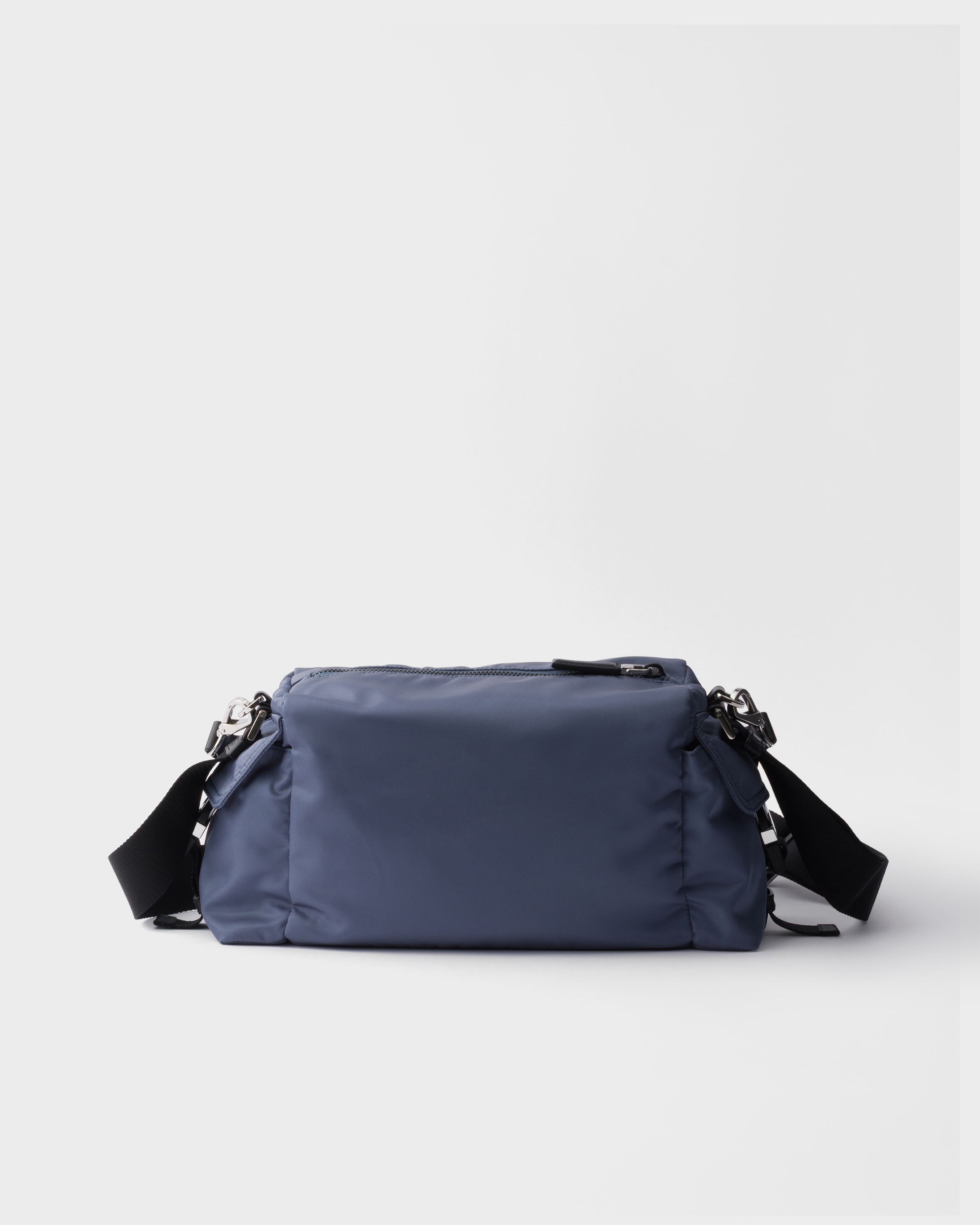 Aviation Blue Prada Explore Re-Nylon and leather bag | PRADA