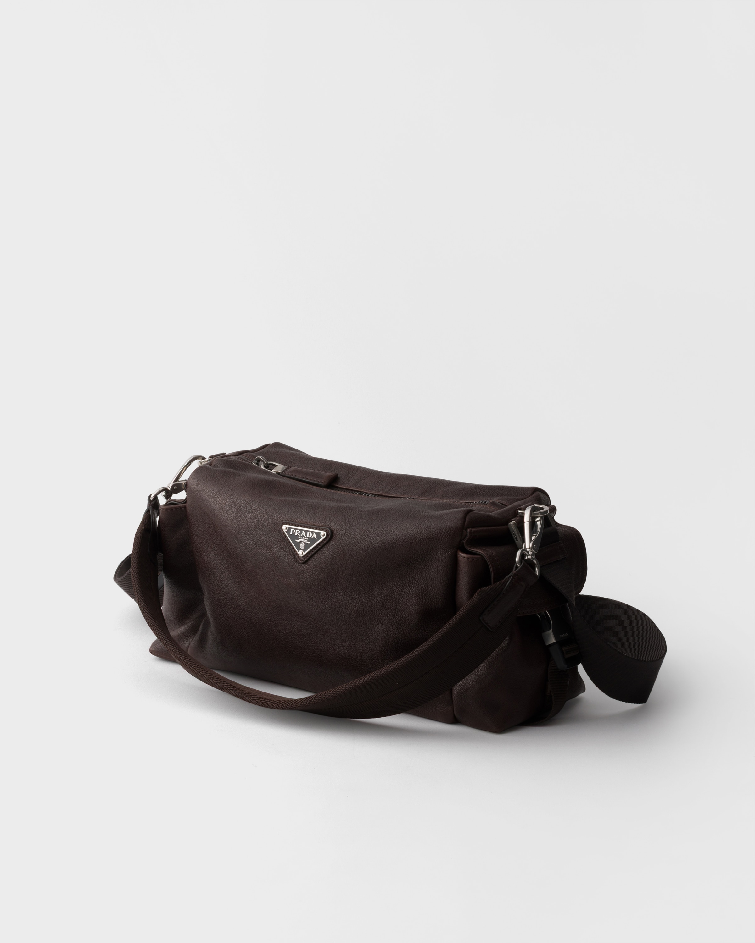 Coffee Prada Explore Leather Bag | PRADA - United States