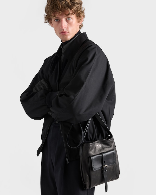 Prada Route leather shoulder bag - Black Prada Route leather shoulder bag - Black