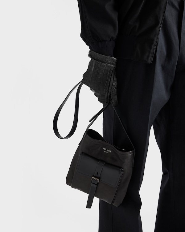 Prada Route leather shoulder bag - Black Prada Route leather shoulder bag - Black