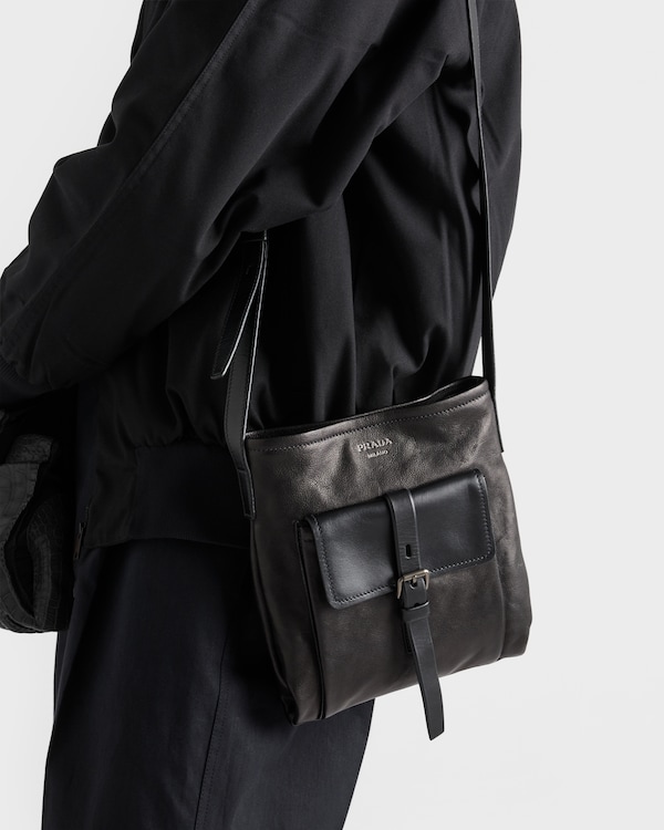 Prada Route leather shoulder bag - Black Prada Route leather shoulder bag - Black