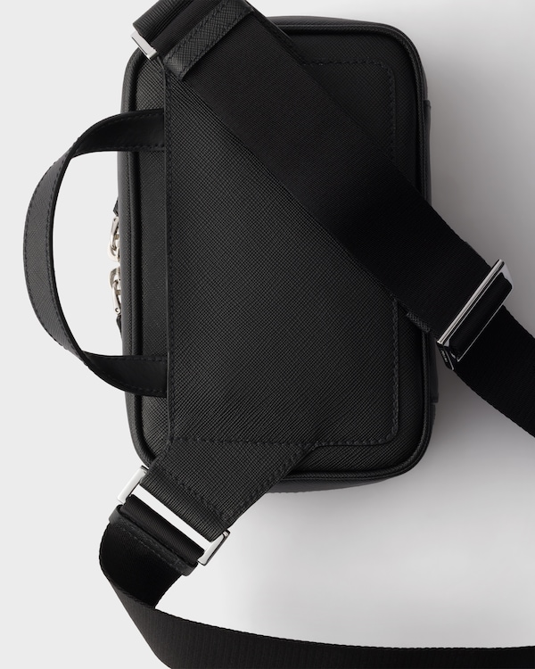 Schultertasche aus Saffiano-Leder - Schwarz Schultertasche aus Saffiano-Leder - Schwarz